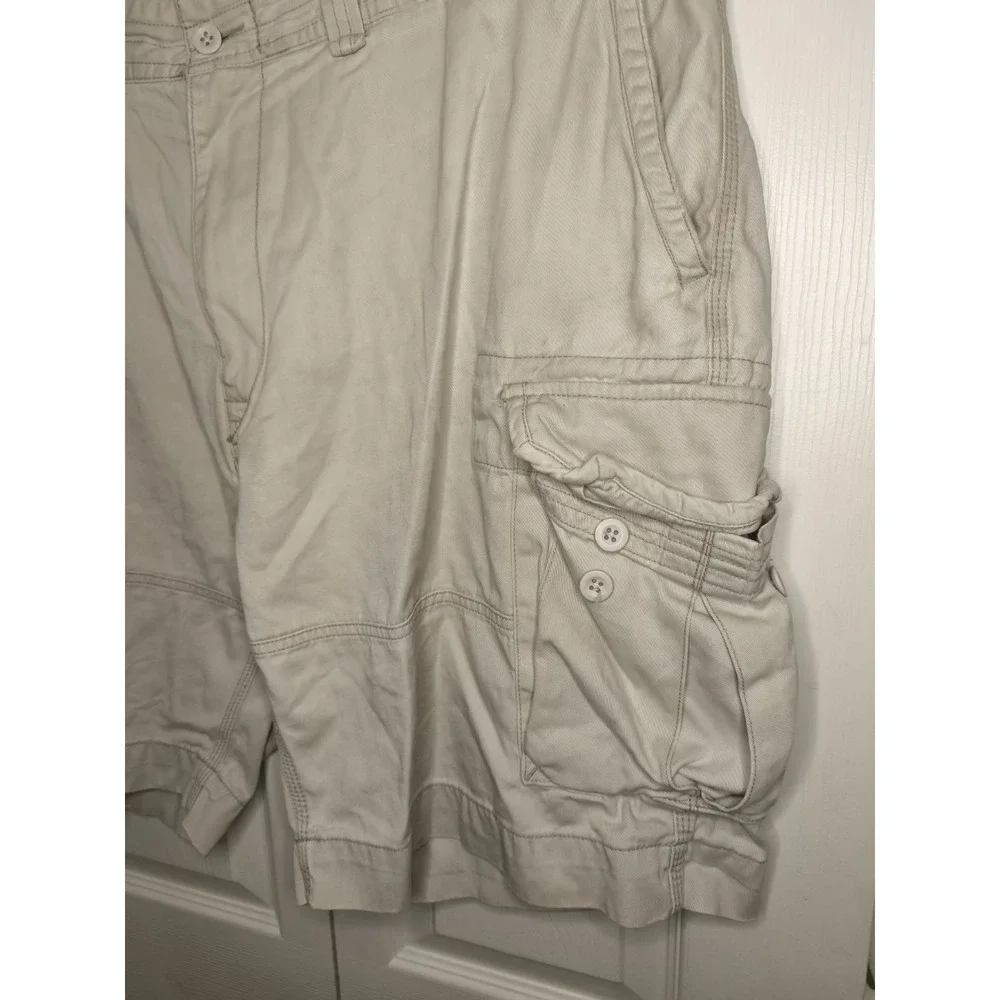 Vintage Polo Ralph Lauren Cargo Shorts Mens 42 Khaki Baggy Twill Casual 90s‎ Y2K